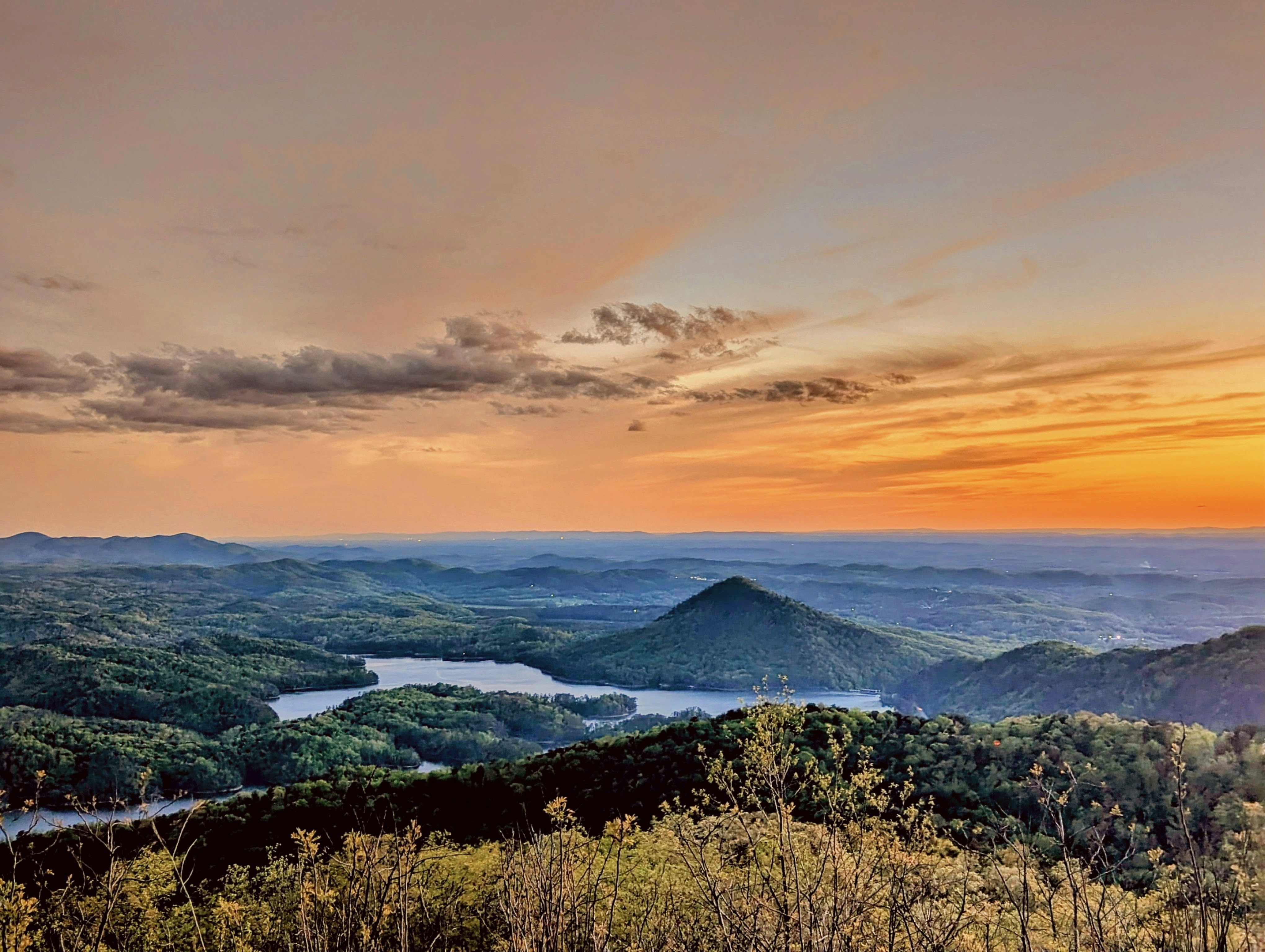 Mountain sunset in Polk County, Tennessee